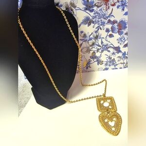 Avon Book Piece American Treasures line circa 1994 Hammered matte gold finish wi